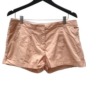 George Martha Womens Shorts Size 14‎ Peach Casual Cuffed Hem Cotton Blend